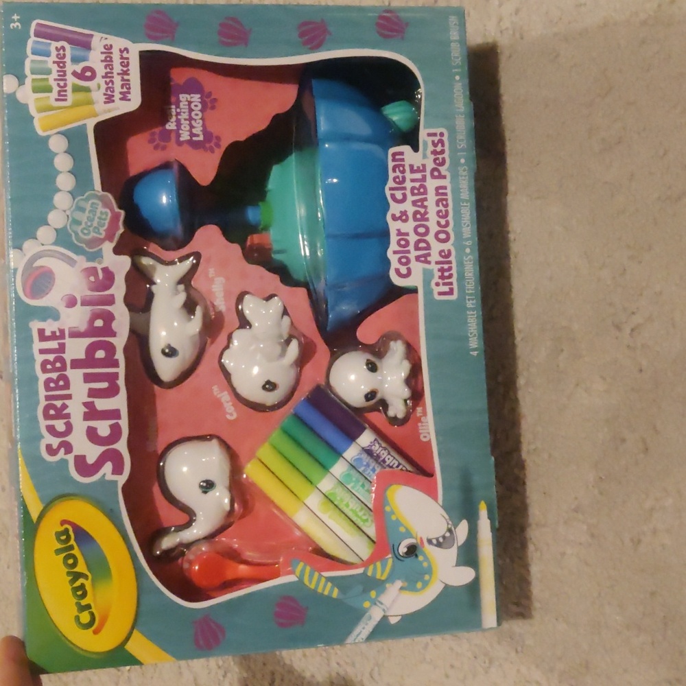 New!Crayola Scribble Scrubbie Pets Blue Lagoon Playset Pet Toys For Girls & Boys